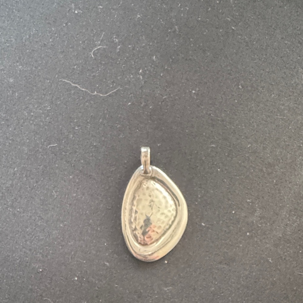 Silpada Silver Textured Oval Pendant